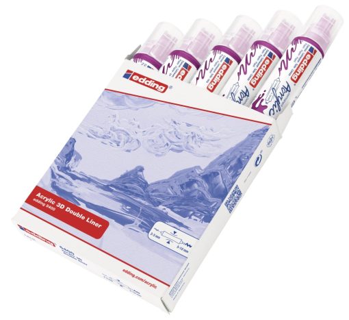 Akrilni marker E-5400 double-liner sa dva vrha borovnica Edding - Image 4