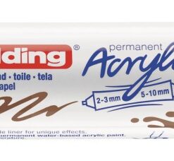 Akrilni marker E-5400 double-liner sa dva vrha braon Edding