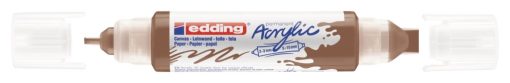 Akrilni marker E-5400 double-liner sa dva vrha braon Edding - Image 2