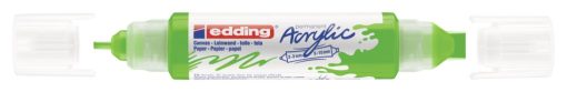 Akrilni marker E-5400 double-liner sa dva vrha limun zelena Edding - Image 2