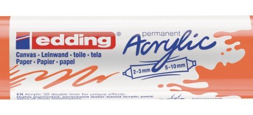 Akrilni marker E-5400 double-liner sa dva vrha neon narandžasta Edding