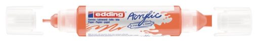 Akrilni marker E-5400 double-liner sa dva vrha neon narandžasta Edding - Image 2