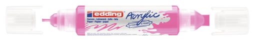 Akrilni marker E-5400 double-liner sa dva vrha neon roze Edding - Image 2