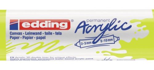Akrilni marker E-5400 double-liner sa dva vrha neon žuta Edding