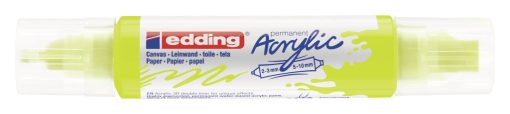 Akrilni marker E-5400 double-liner sa dva vrha neon žuta Edding