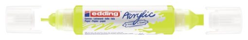 Akrilni marker E-5400 double-liner sa dva vrha neon žuta Edding - Image 2