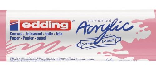 Akrilni marker E-5400 double-liner sa dva vrha nežno roze Edding