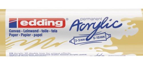 Akrilni marker E-5400 double-liner sa dva vrha nežno žuta Edding