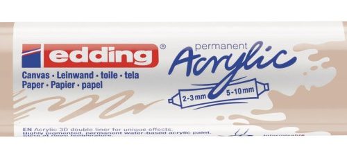 Akrilni marker E-5400 double-liner sa dva vrha oker Edding