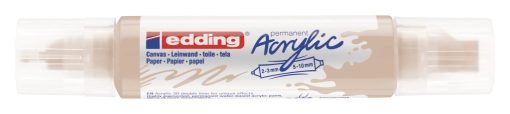 Akrilni marker E-5400 double-liner sa dva vrha oker Edding