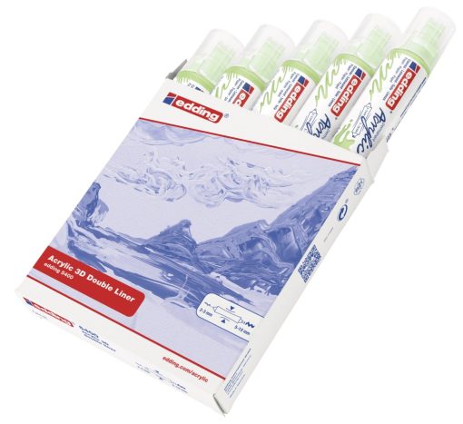 Akrilni marker E-5400 double-liner sa dva vrha pastelno zelena Edding - Image 4