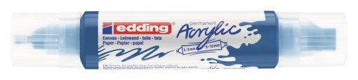 Akrilni marker E-5400 double-liner sa dva vrha plava Edding