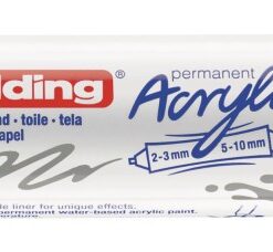 Akrilni marker E-5400 double-liner sa dva vrha srebrna Edding