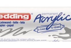 Alternative view of Akrilni marker E-5400 double-liner sa dva vrha srebrna Edding