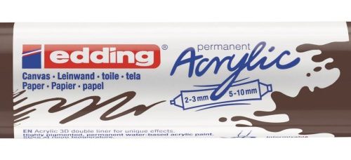 Akrilni marker E-5400 double-liner sa dva vrha tamno braon Edding