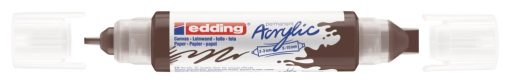 Akrilni marker E-5400 double-liner sa dva vrha tamno braon Edding - Image 2