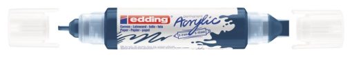 Akrilni marker E-5400 double-liner sa dva vrha tamno plava Edding - Image 2