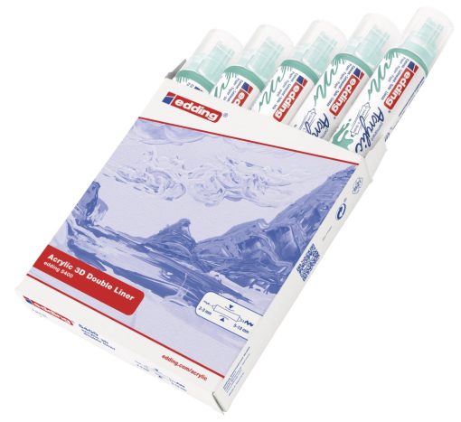 Akrilni marker E-5400 double-liner sa dva vrha tirkiz Edding - Image 4