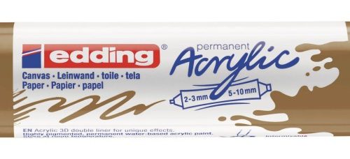 Akrilni marker E-5400 double-liner sa dva vrha zlatna Edding