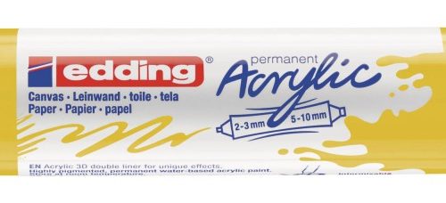 Akrilni marker E-5400 double-liner sa dva vrha žuta Edding