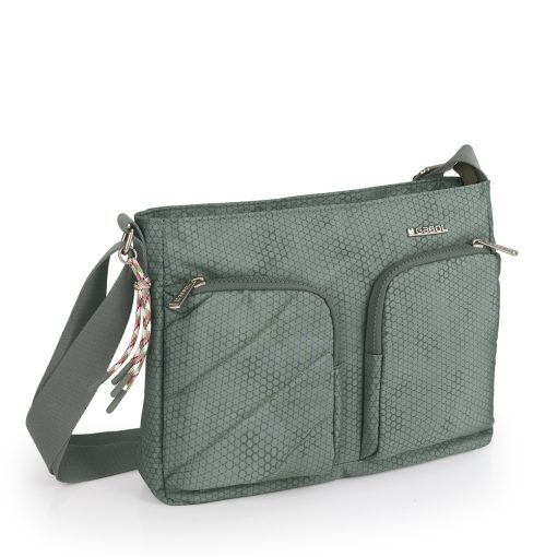 Torba na rame ženska 30x23x8 cm Aitana zelena Gabol - Image 5