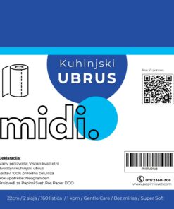 Alternative view of Ubrus 160listića MIDI 100% celuloza, Papirni Svet