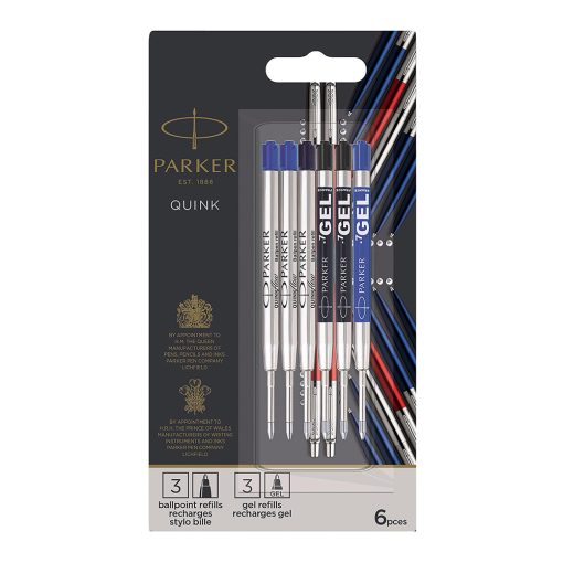 Refili za GEL/Hemijsku olovku Parker Royal Quink 3+3 - Image 2