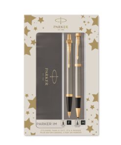 Parker poklon SET Royal IM Brush GT - Hemijska olovka + Roler