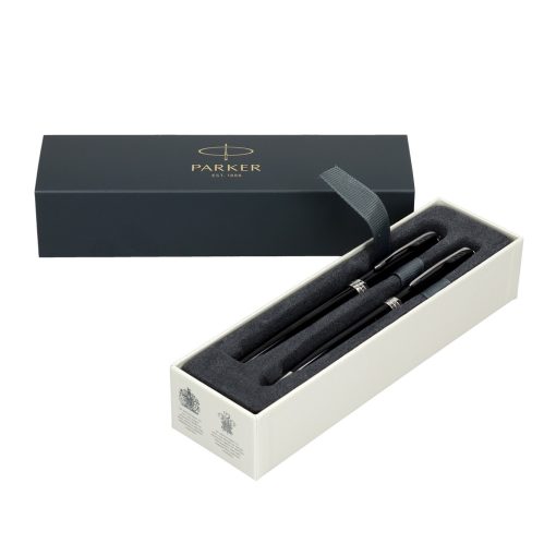 Parker poklon SET Sonet Black CT - Hemijska olovka + Roler - Image 2