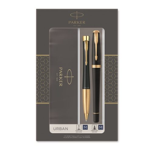 Parker poklon SET Urban Black Mat GT - Hemijska olovka + Nalivpero
