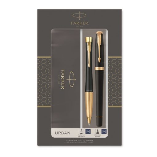 Parker poklon SET Urban Black Mat GT - Hemijska olovka + Nalivpero