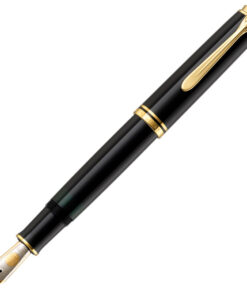 Nalivpero Souveran M1000 (M)+kožna bela futrola+poklon kutija G30 Pelikan 987396 crno