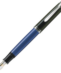 Nalivpero Souveran M805 (M)+kožna bela futrola+poklon kutija G30 Pelikan 933630 plavo-crno