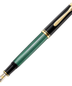 Nalivpero Souveran M400 (M)+kožna bela futrola+poklon kutija G30 Pelikan 994863 zeleno-crno