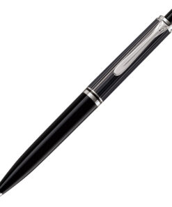 Olovka hemijska Souveran K405+kožna bela futrola+kutija G30 Stresemann Pelikan 803700 sivo-crna