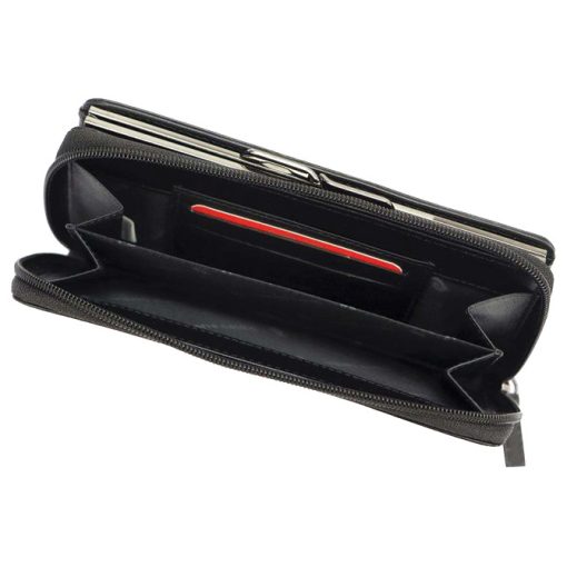 Novčanik kožni ženski dugi sa zipom i kopčom Pierre Cardin 2201TILAK92 crni - Image 2
