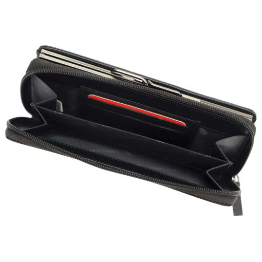 Novčanik kožni ženski dugi sa zipom i kopčom Pierre Cardin 2201TILAK92 crni - Image 2