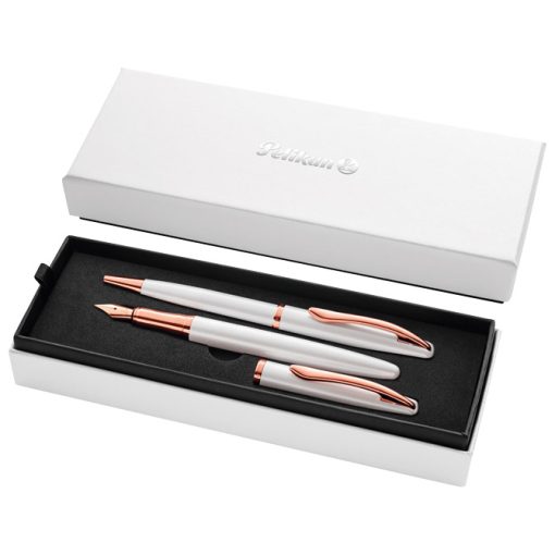 Set nalivpero+olovka hemijska Jazz Noble Elegance+poklon kutija G25 Pelikan 821865 biserno beli!