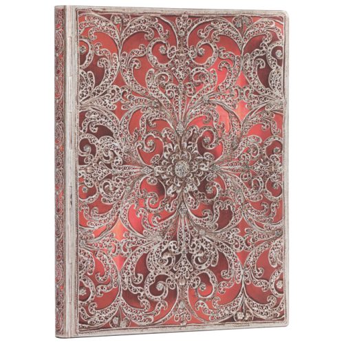 Notes 18x23cm-ultra linije 88L s gumicom Silver Filigree Collection Flexis Paperblanks FB9401-2!