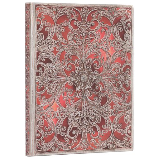 Notes 18x23cm-ultra linije 88L s gumicom Silver Filigree Collection Flexis Paperblanks FB9401-2!