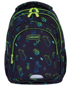 Ranac đački anatomski 3zipa AB330 Skate Lifestyle 24.Head 502024037 crno-zeleni
