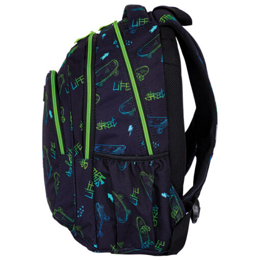 Ranac đački anatomski 3zipa AB330 Skate Lifestyle 24.Head 502024037 crno-zeleni - Slika 2