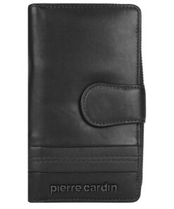 Novčanik kožni ženski srednji sa zipom i kopčom Pierre Cardin 2202TILAK130 crni