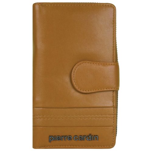 Novčanik kožni ženski srednji sa zipom i kopčom Pierre Cardin 2202TILAK130 oker
