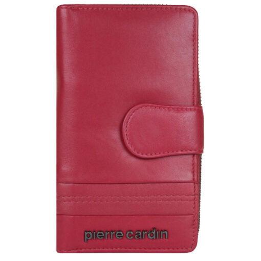 Novčanik kožni ženski srednji sa zipom i kopčom Pierre Cardin 2202TILAK130 crveni