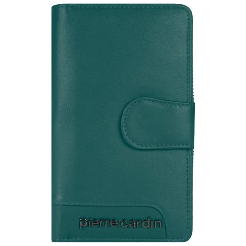 Novčanik kožni ženski srednji sa zipom i kopčom Pierre Cardin 2202TILAK131 tirkizni