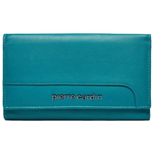 Novčanik kožni ženski srednji sa kopčom Pierre Cardin 455TILAK131 tirkizni