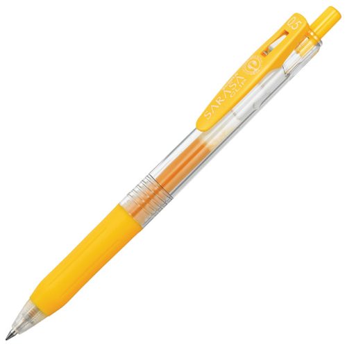 Roler gel 0,5mm sa gumenim gripom (uložak žuti) Sarasa Clip Zebra 35135 žuti
