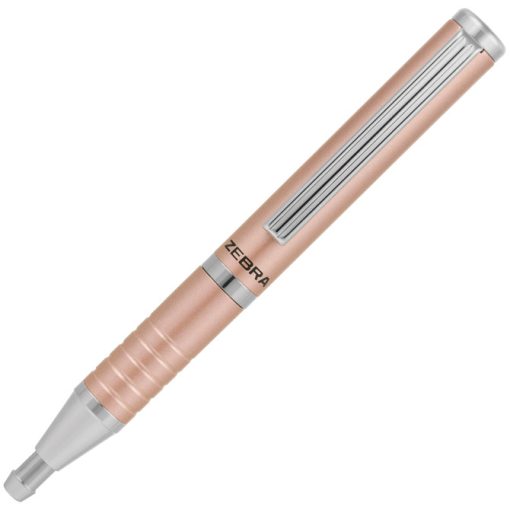 Olovka hemijska teleskopska 0,7mm u poklon kutiji SL-F1 Zebra 10082 zlatno roze-srebrna - Image 2