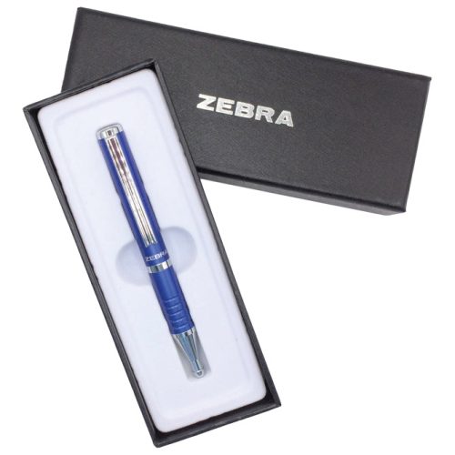 Olovka hemijska teleskopska 0,7mm u poklon kutiji SL-F1 Zebra 82402-24 tamno plava srebrna